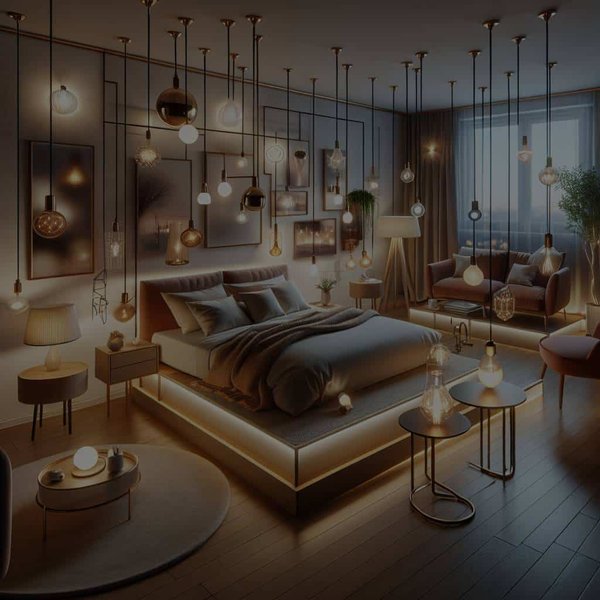 Quelle solution pour créer un éclairage indirect dans une chambre sans plafonnier central ?