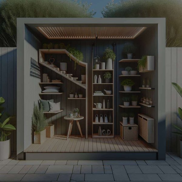 Quelle est la meilleure façon d'optimiser l'espace sous un escalier extérieur ?